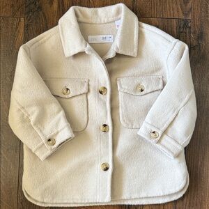 Zara Beige Wool-Blend Jacket